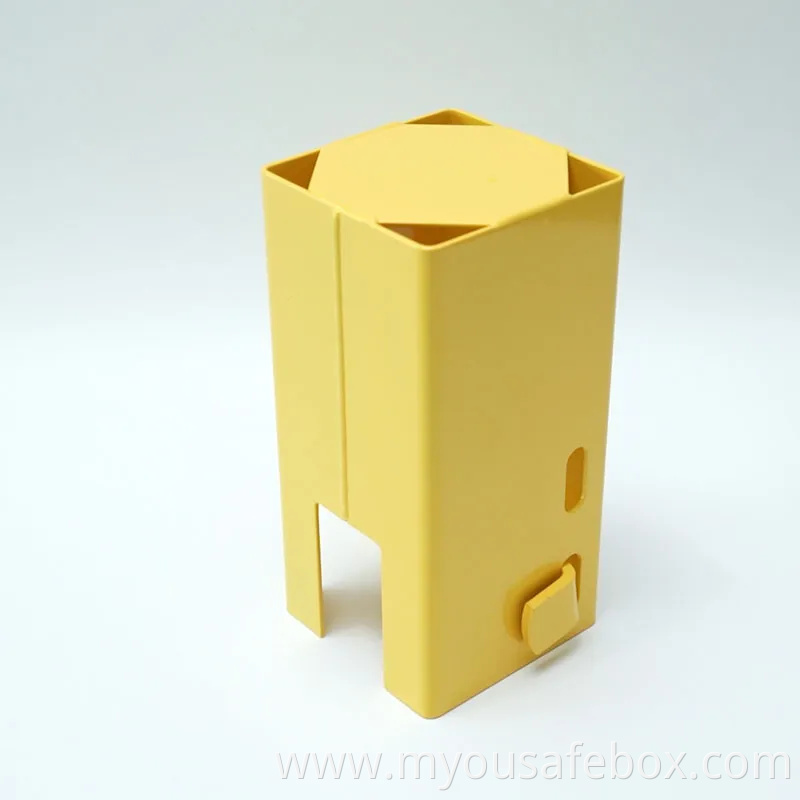 Durable Yellow Square Powder Coated Trailer Hitch Lock, Trailer Tow Coupler Hitch Lock, Safe Trailer Towing RV Accessory